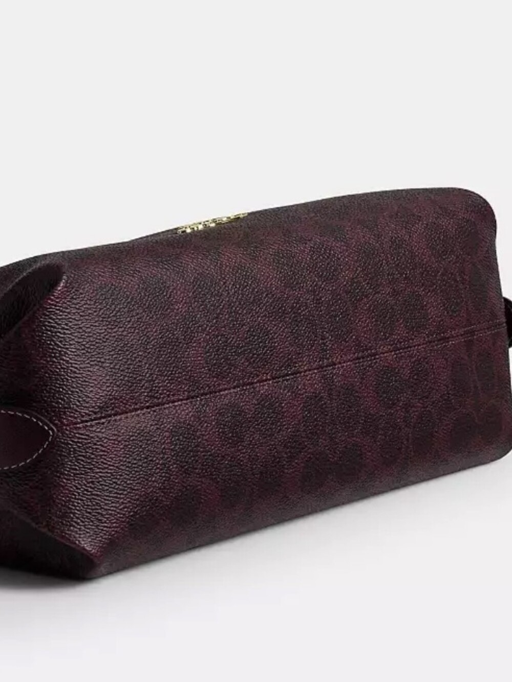 NWT Coach Laurel Shoulder Bag Signature Canvas Black Currant Gold - Picture 8 of 10